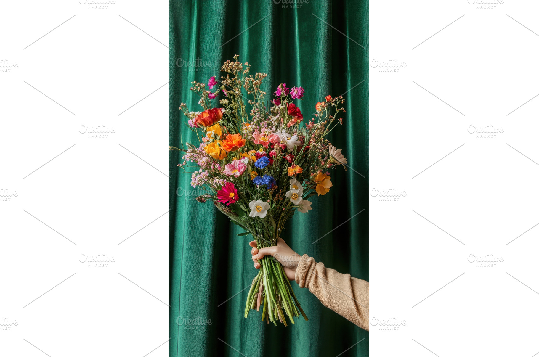 Bright bouquet on green, a Nature Photo by Beautiful things