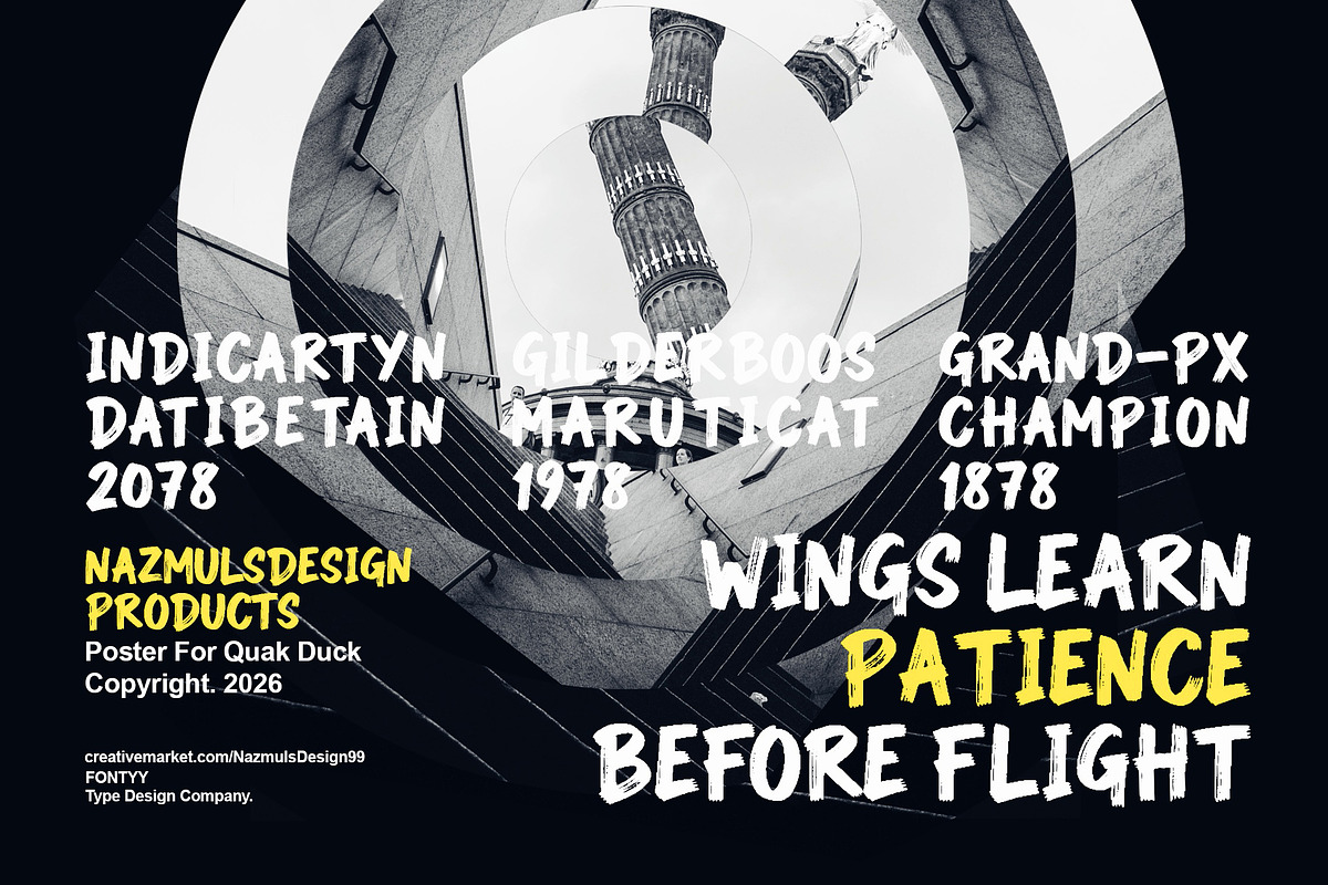 QuakDuck - Brush Font, a Sans Serif Font by NazmulsDesign (Photo 3 of 16)