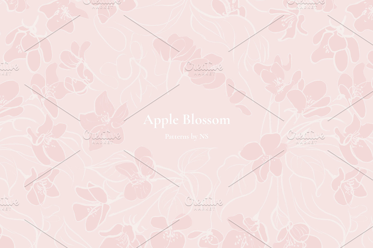 Apple Blossom Pattern Collection, a Pattern Graphic by Note And Silence (Photo 8 of 8)