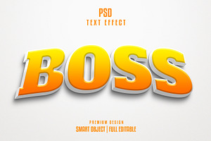 Boss Editable 3d Text Effect