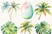 Watercolor Cute Dinosaur Clip Art, an Animal Illustration by SparkyDesignsUS (Thumbnail 5 of 9)