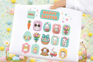 Happy Easter Png, Cute Easter, an Illustration by Black Bird Studio