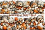 Whimsical Easter Teddy Bear Clipart, an Illustration by Pixels.Craft (Thumbnail 1 of 5)