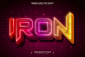 Heroes Light Editable Text Effect