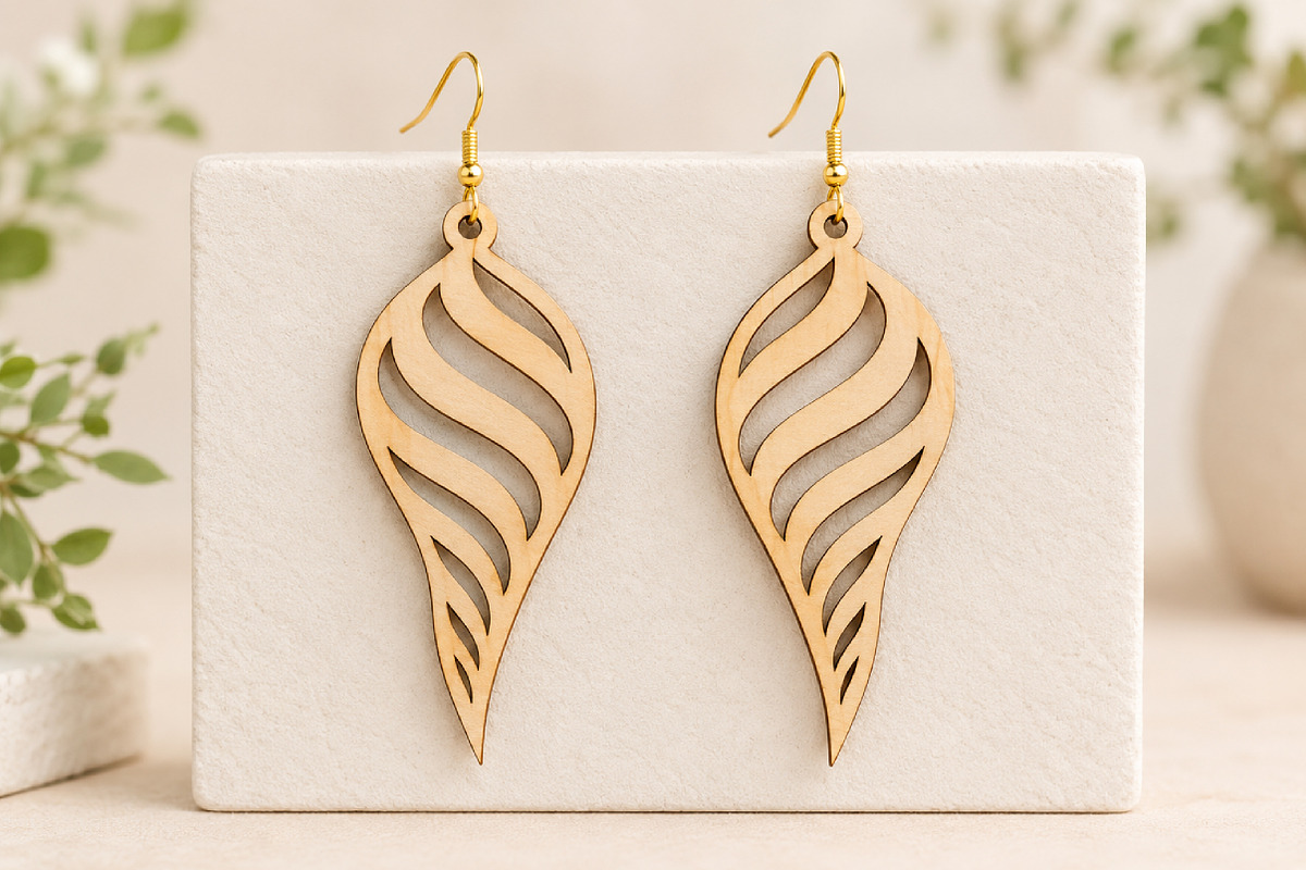 Leaf Earrings Laser Cut SVG, an Object Graphic by Canvas Craft (Photo 2 of 3)