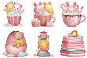 Slumber Party Easter Clipart, an Illustration by DreamArtGraphic (Thumbnail 5 of 5)