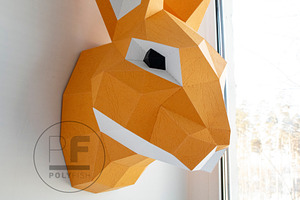 DIY Rabbit head 3D model template