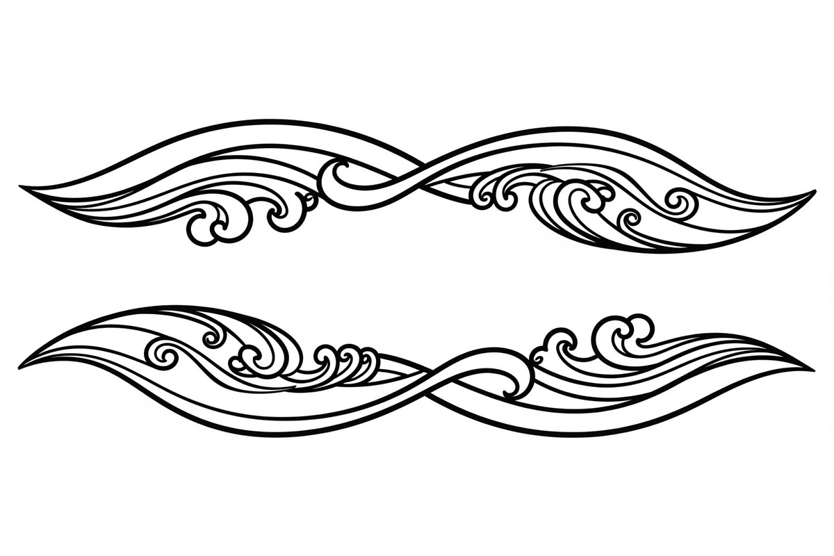 Vintage Wave Ornament Frame Bundle, an Illustration by Designer_Momina (Photo 29 of 51)