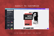 Canva Instagram Post Template Redish, a Social Media Template by Lythcreative (Thumbnail 5 of 5)