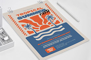 Tropical Summer Party Orange Sunset, a Flyer Template by Me55enjah Design (Thumbnail 4 of 4)