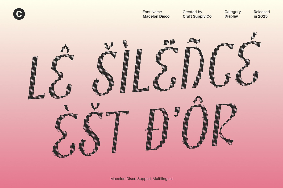 Macelon Disco, a Sans Serif Font by Craft Supply Co. (Photo 6 of 8)