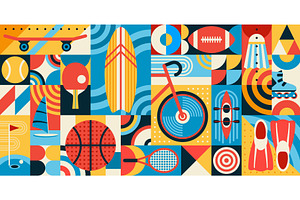 Abstract geometric pattern, a Sport Illustration by Vector Tradition