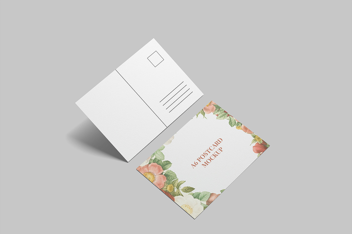 Minimalist A6 Postcard Mockup, a Card Template by Rendemporium (Photo 4 of 7)