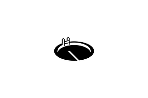 Minimalist Modern Pool Logo