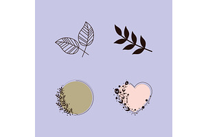 wreaths leaves branches, an Illustration by studiogstock