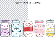 Cute Mason Jar Clipart Cute Jars, a Decorative Illustration by Paper Artsthetics (Thumbnail 3 of 4)