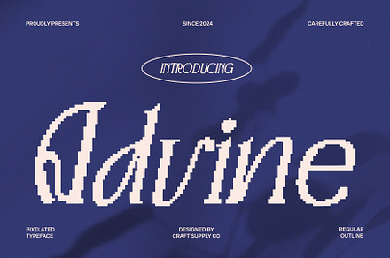 Advine Pixel, a Serif Font by Craft Supply Co.