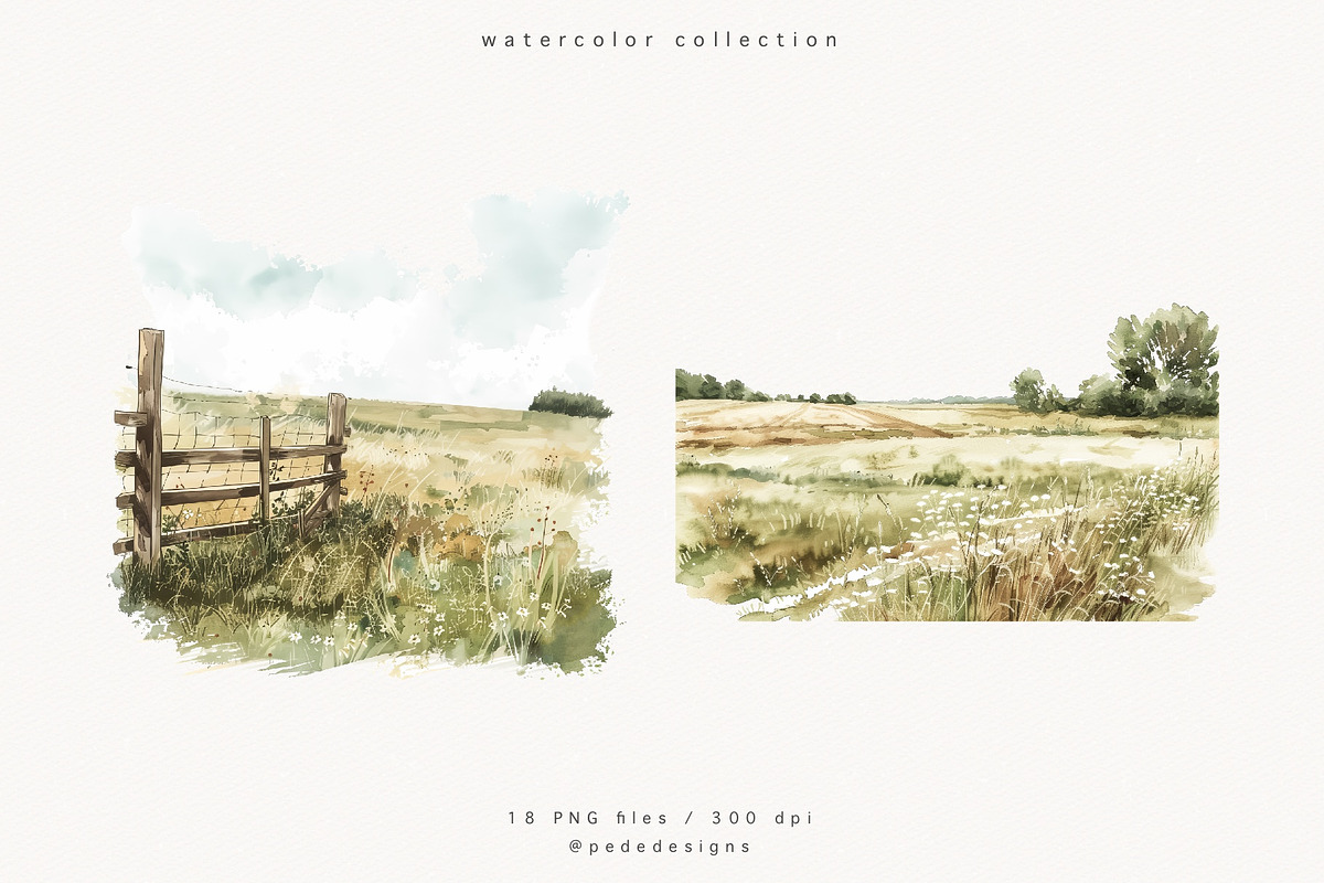 Farm Landscape, a Decorative Illustration by PeDe Designs (Photo 9 of 20)