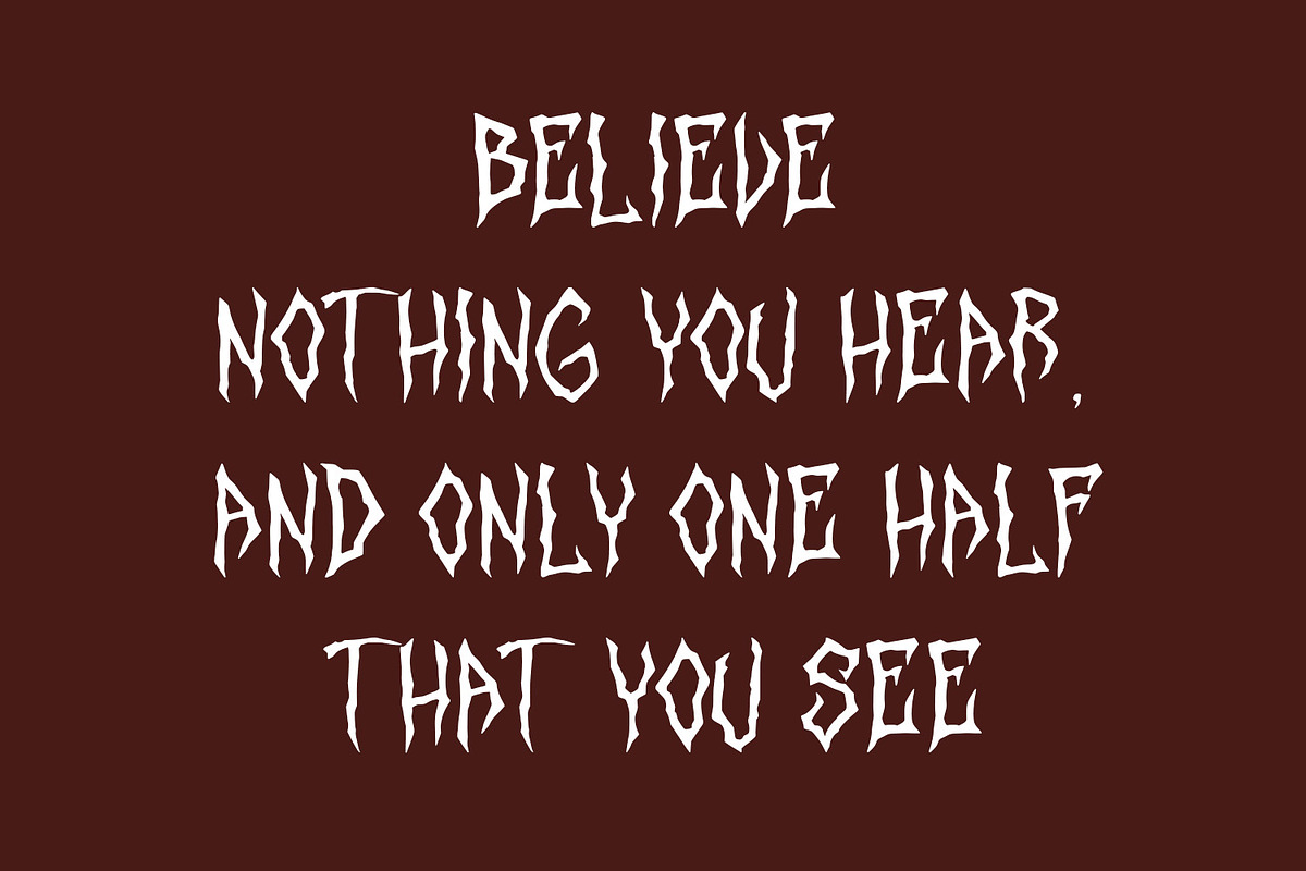 Magozzet Horror Display Font, a Handwritten Font by Maulana Creative (Photo 3 of 7)