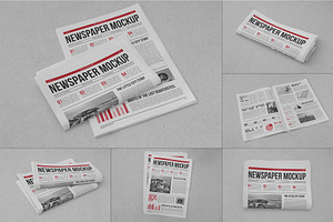 Newspaper Mock-up, an Advertising Mockup by zippypixelstudio