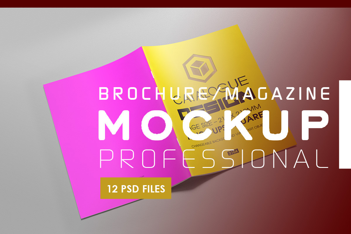 Brochure / Magazine Mock-Up, a Print Template by resumetemplathttps://d3es (Photo 1 of 13)