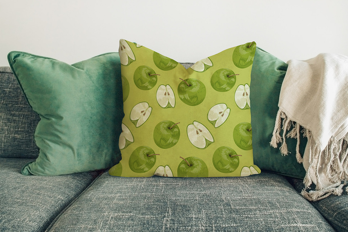 Green Apple Vector Seamless Pattern, a Pattern Graphic by Dawnside Graphic (Photo 5 of 6)