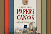 Photoshop Paper Texture Brushes, a Brush Add-On by GRANCI STUDIOS (Thumbnail 1 of 8)