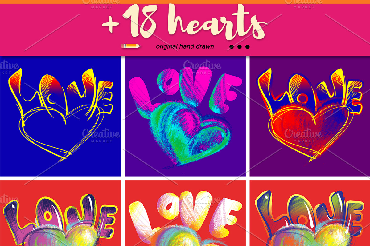 Hearts, Valentine's day, a Decorative Illustration by Allween (Photo 5 of 7)