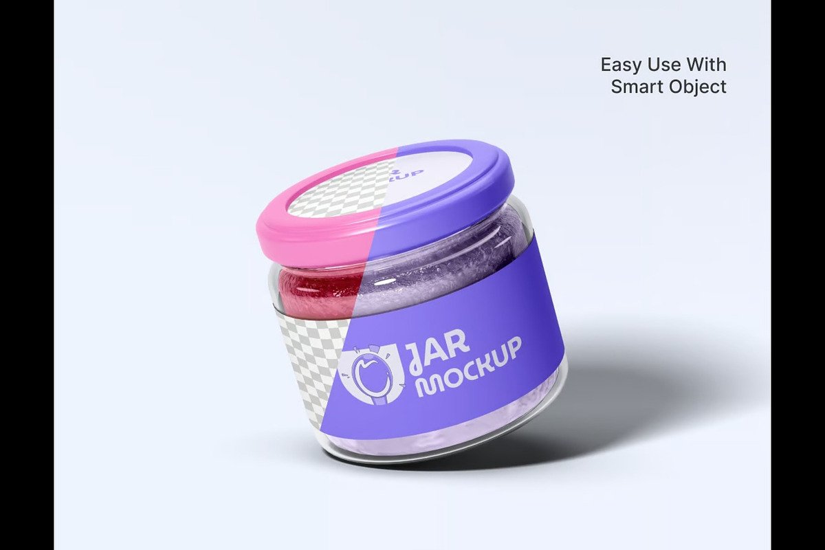 Jam Jar Mockup, a Packaging Mockup by Se٧enStudio (Photo 4 of 5)
