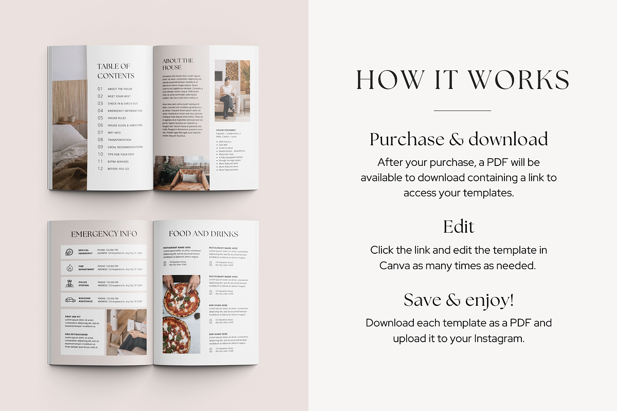 Airbnb Welcome Book Template, a Magazine Template by ShopRShop (Photo 9 of 9)