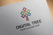 Digital Tree Logo Template, a Branding & Logo Template by GladicMonster (Thumbnail 1 of 7)