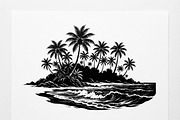 50 Tropical Palm Island Silhouette, an Empty State Illustration by Amazin_art (Thumbnail 19 of 41)
