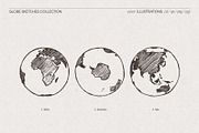 Etched Globe Sketches Collection, an Object Illustration by TheMountBirdStudio (Thumbnail 6 of 8)