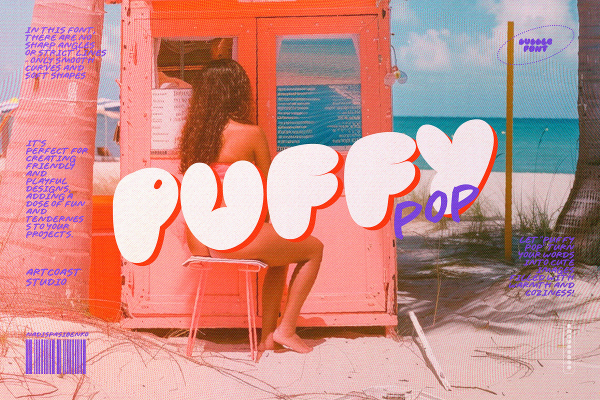 PUFFY POP BUBBLE FONT DUO, a Handwritten Font by Artcoast Fonts (Photo 2 of 12)