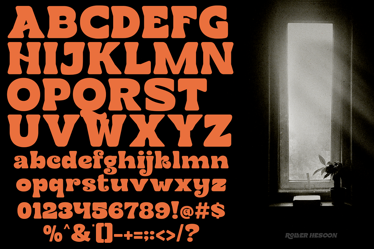 Roller Hesoon - Retro Font, a Font by TypeClassHeroes (Photo 6 of 15)