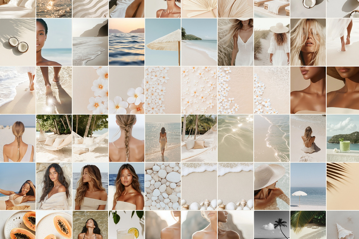 Serene Summer Beach Stock Images, a Beauty & Fashion Photo by Make Stories Studio (Photo 8 of 12)