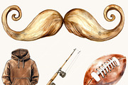 Watercolor Dad Clipart Bundle, a Person Illustration by SparkyDesignsUS (Thumbnail 6 of 9)