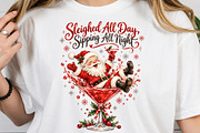 Sleighed All Day, Sipping All Night, a Seasonal Illustration by Craft Nest (Thumbnail 4 of 6)