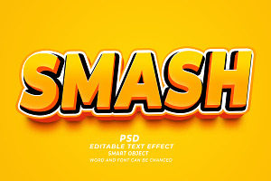 Smash PSD Editable Text Effect