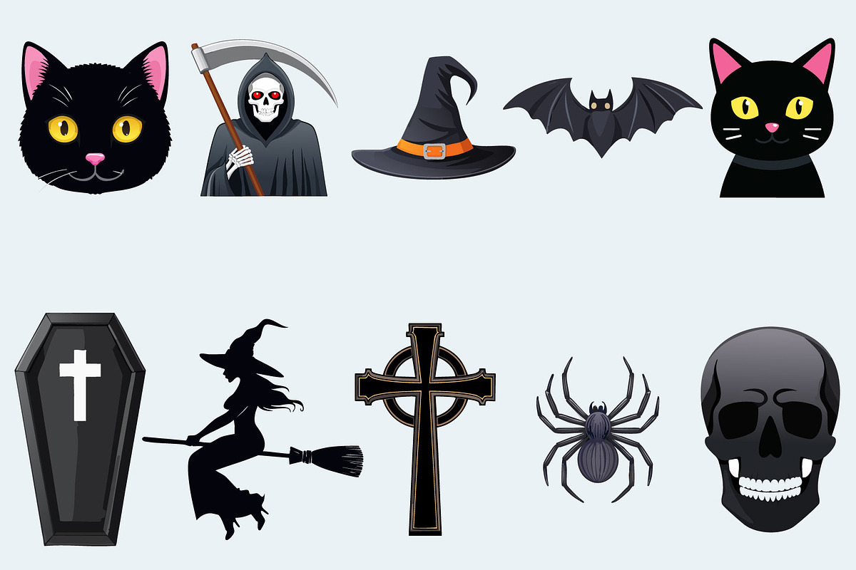 Happy Halloween element vector., an Object Illustration by Resumepik