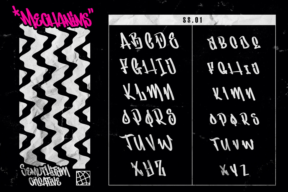Mechanims - Urban Graffiti Font, a Blackletter Font by SemutHitam Creative (Photo 7 of 9)