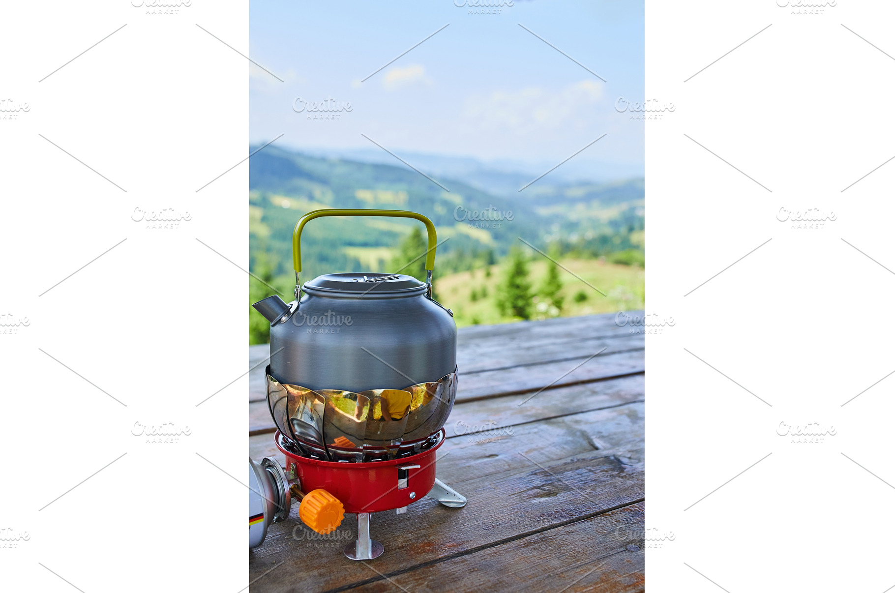 Enjoying a kettle on a camping stove, an Animal Photo by IlliaBondarPhotography