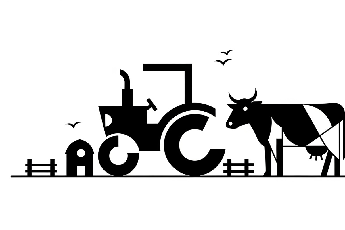 Rustic farm tractor and cow design, an Illustration by Amazin_art (Photo 3 of 30)