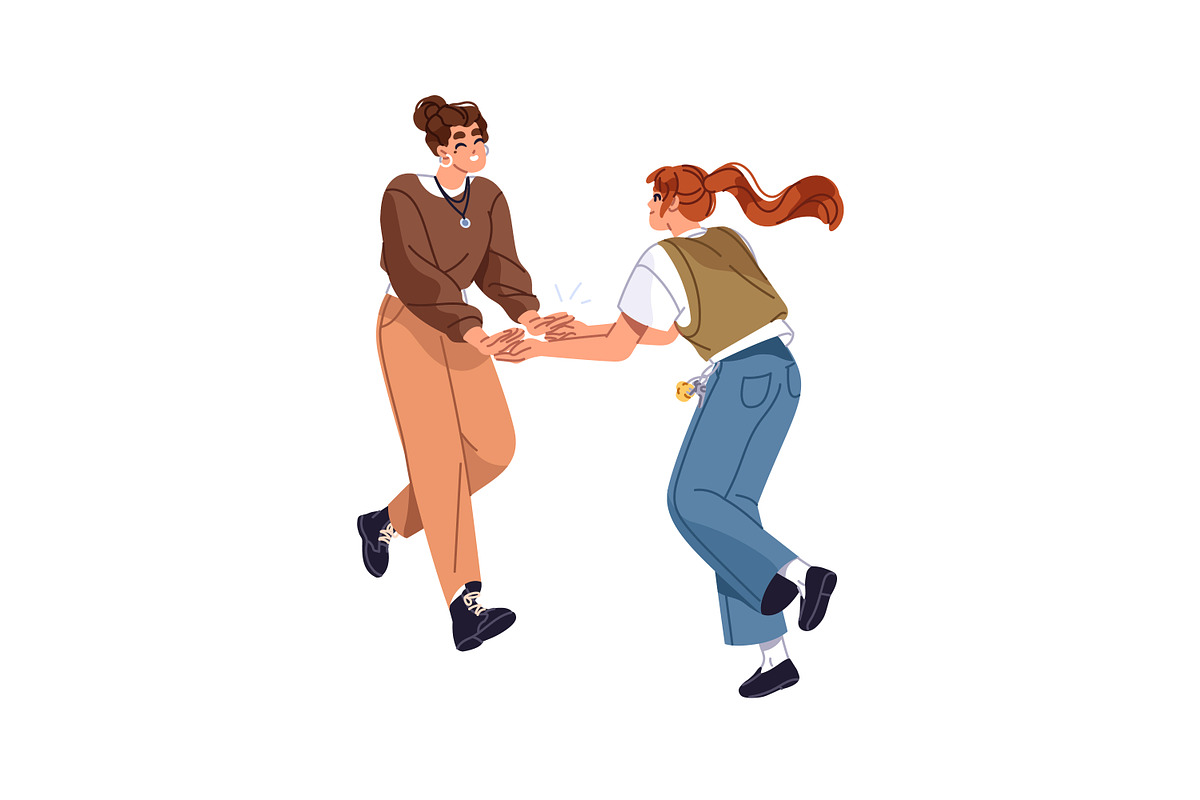 Happy people give high five set, a Person Illustration by PaperTrident (Photo 2 of 9)