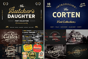 Huge Vintage Font Bundle