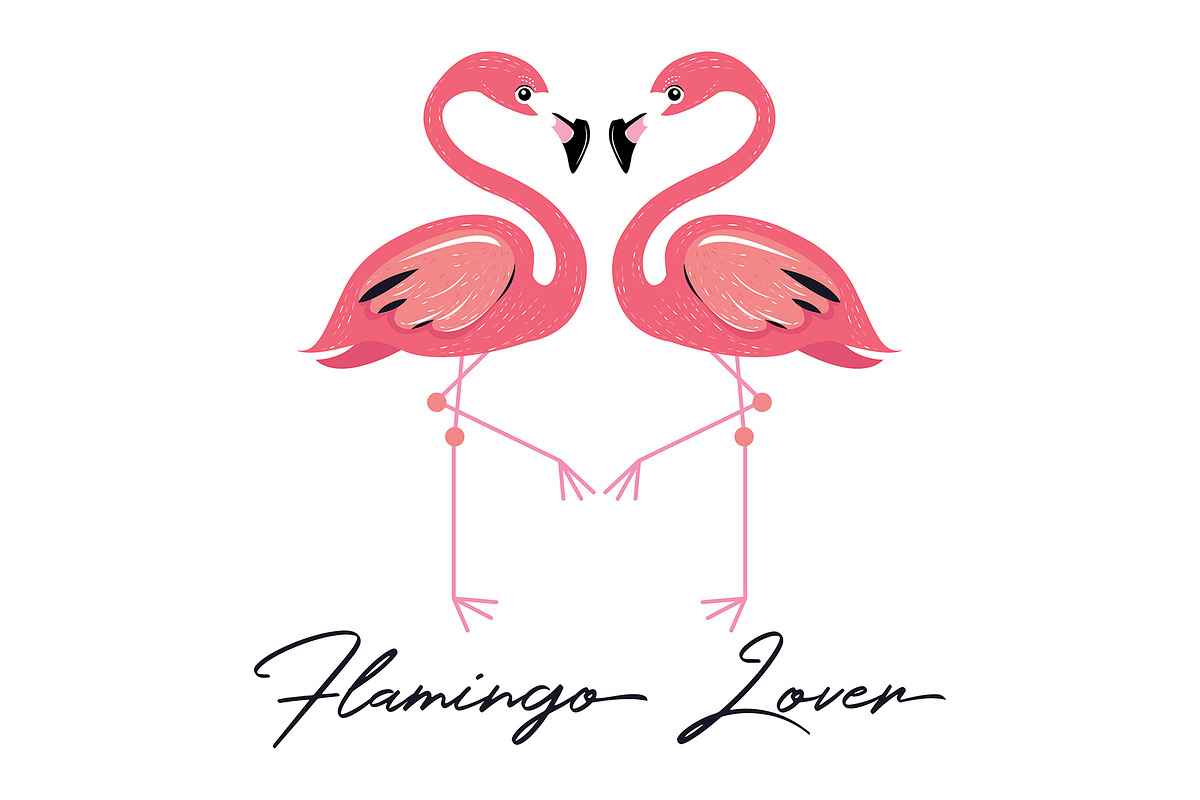 Flamingo Tropical Bird Letter Vector, a Symbol Font by Noree (Photo 3 of 3)