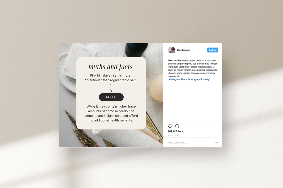 Health & Wellness Instagram Template, a Social Media Template by LiliesandBerries (Photo 18 of 21)
