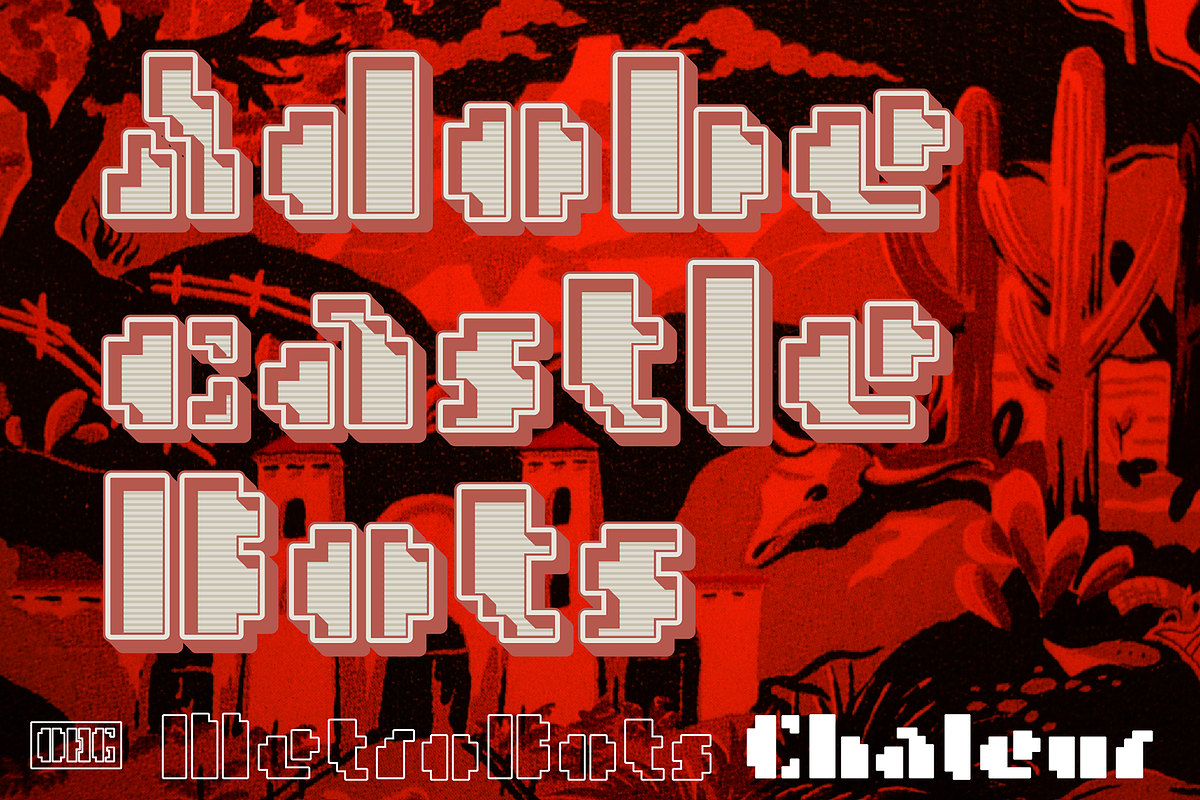 MetroBots Chrome, a Font by Our House Graphics Inc. (Photo 10 of 16)