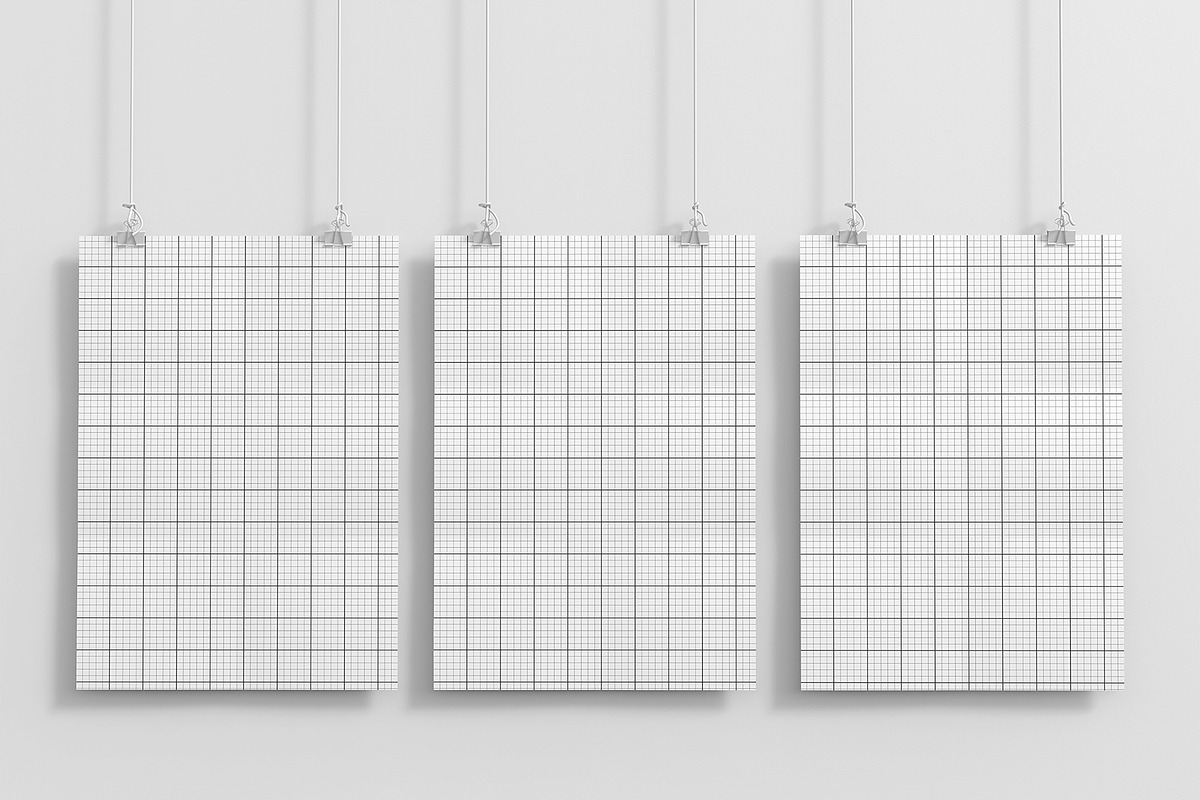 Three Hanging Poster Mockup, a Product Mockup by graphypix (Photo 4 of 4)