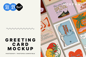 Greeting cards mockup, a Merchandise Mockup by MCKP*ME
